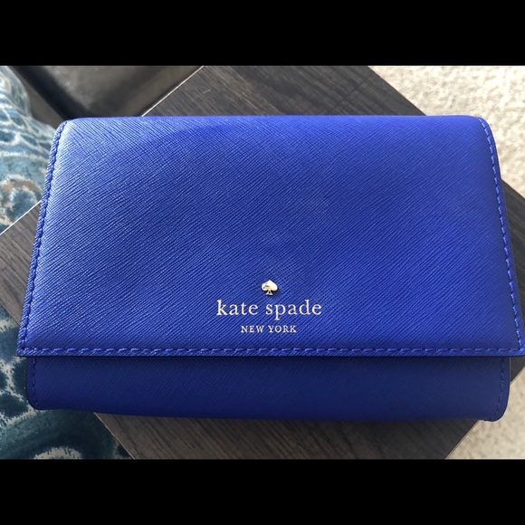 kate spade Handbags - Kate Spade Royal Blue Clutch/Crossbody